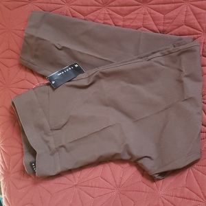 N Touch Petite Pants - Brown Leather